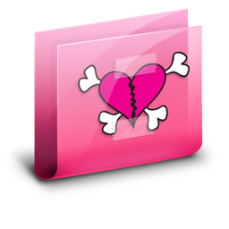 Folder Heart II Pink Icon 256x256 png